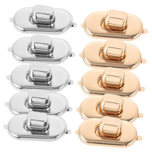 SEWACC 10 Stück Teiliges Metall Drehverschluss für Handtaschen Stabile Langlebige Tasche Schloss Beschläge Glatte Oberfläche Geeignet für Kleine Lederhandtaschen Ersatz für Beschädigte SEWACC 10 Stück Teiliges Metall Drehverschluss für Handtaschen Stabile Langlebige Tasche Schloss Beschläge Glatte Oberfläche Geeignet für Kleine Lederhandtaschen Ersatz für Beschädigte von SEWACC