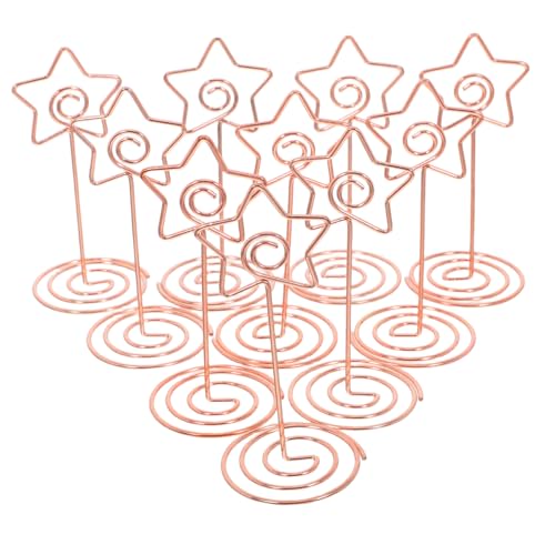 SEWACC 10 Stück Teiliges Metall Kartenhalter Fünfzackiger Stern Foto Tischnummernhalter Roségold für Hochzeit Party Büro Tischdekoration SEWACC 10 Stück Teiliges Metall Kartenhalter Fünfzackiger Stern Foto Tischnummernhalter Roségold für Hochzeit Party Büro Tischdekoration von SEWACC