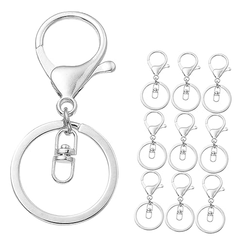 SEWACC 10 Stück Teiliges Metall Schlüsselanhänger Langlebige DIY Karabiner Schlüsselringe Vielseitige Schlüsselkarabiner für Basteln Schmuck Taschen und Autozubehör von SEWACC