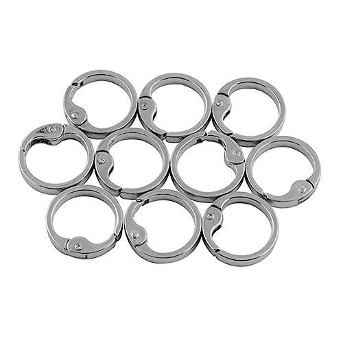 SEWACC 10 Stück Teiliges Metall Spring Ring Federbelasteter Schnellverschluss Robuster Schlüsselring für Handtaschen Rucksäcke Lederbänder Vielseitiges Zubehör für Schlüsselanhänger und SEWACC 10 Stück Teiliges Metall Spring Ring Federbelasteter Schnellverschluss Robuster Schlüsselring für Handtaschen Rucksäcke Lederbänder Vielseitiges Zubehör für Schlüsselanhänger und von SEWACC