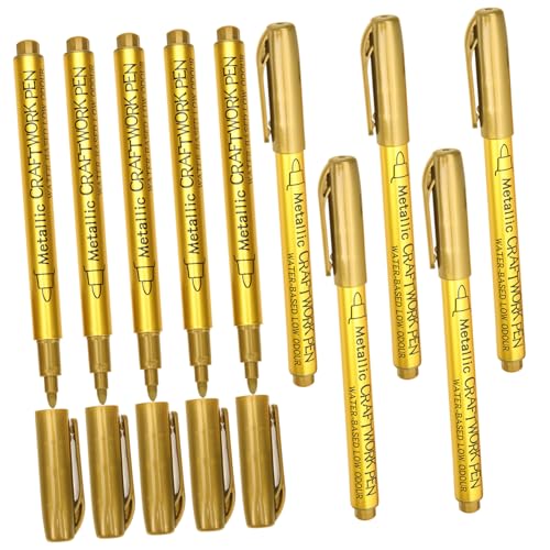 SEWACC 10 Stück Teiliges Metallic Paint Marker Langlebige Fein Gearbeitete Farben für DIY Kunst Markierung Stabile nicht Verblassende Rutschfeste Kappe Vielseitig Einsetzbar Stoff Holz SEWACC 10 Stück Teiliges Metallic Paint Marker Langlebige Fein Gearbeitete Farben für DIY Kunst Markierung Stabile nicht Verblassende Rutschfeste Kappe Vielseitig Einsetzbar Stoff Holz von SEWACC