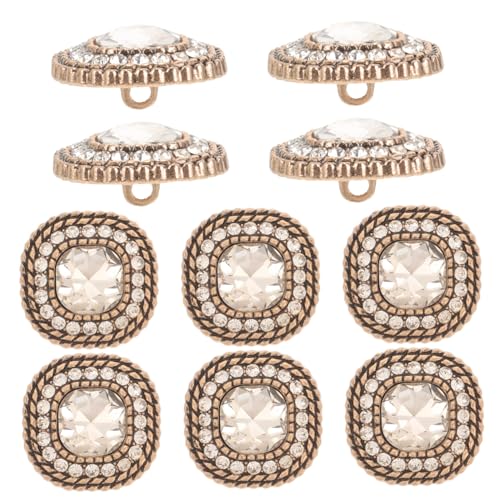 SEWACC 10 Stück Teiliges Metallknöpfe mit Strass Vintage Dekoration für Mäntel Anzüge Strickjacken DIY Bastelknöpfe Vielseitige Nähknöpfe für Bekleidung und Accessoires SEWACC 10 Stück Teiliges Metallknöpfe mit Strass Vintage Dekoration für Mäntel Anzüge Strickjacken DIY Bastelknöpfe Vielseitige Nähknöpfe für Bekleidung und Accessoires von SEWACC