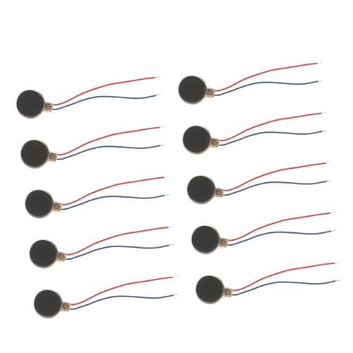 SEWACC 10 Stück Teiliges Mikroflacher Vibrationsmotoren Geräuscharm Druck und Korrosionsbeständig Langlebig Geeignet für Mobiltelefone Massagegeräte Einfache Verbindung mit Knopfzelle von SEWACC
