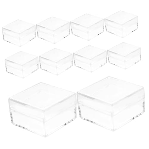SEWACC 10 Stück Teiliges Quadratische Transparente Organizer Boxen aus Robustem Leichte Mini Aufbewahrungsboxen für Sammlerstücke Staub und Abriebfest Vielseitig für Schmuck Kleinteile SEWACC 10 Stück Teiliges Quadratische Transparente Organizer Boxen aus Robustem Leichte Mini Aufbewahrungsboxen für Sammlerstücke Staub und Abriebfest Vielseitig für Schmuck Kleinteile von SEWACC