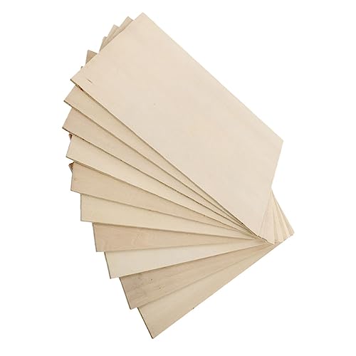 SEWACC 10 Stück Teiliges Rechteckige Sperrholzplatten Naturbelassen zum Basteln Gravieren DIY Holzlatten für Kreative Holzprojekte und Handwerksarbeiten von SEWACC