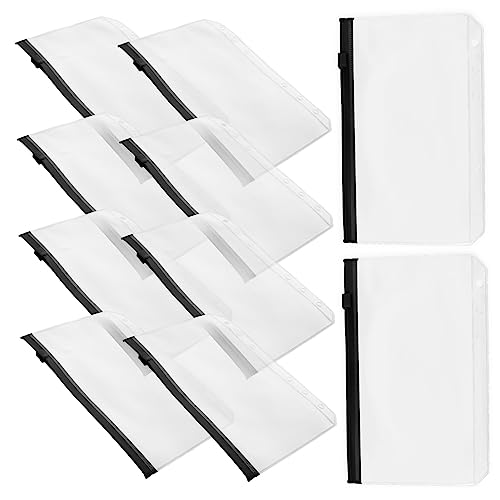 SEWACC 10 Stück Teiliges Reißverschluss Ordner Taschen aus PVC Transparente Dokumententaschen für Organisation für Notizen Quittungen und Reiseunterlagen SEWACC 10 Stück Teiliges Reißverschluss Ordner Taschen aus PVC Transparente Dokumententaschen für Organisation für Notizen Quittungen und Reiseunterlagen von SEWACC