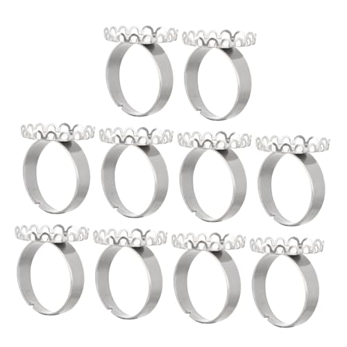 SEWACC 10 Stück Teiliges Ringrohlinge für DIY Schmuck Runde Ringgrundlagen Glatte Oberfläche Langlebige Metallringe für Fingerringe Leicht und Platzsparend von SEWACC
