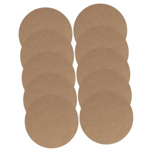 SEWACC 10 Stück Teiliges Runde Holzplatten für Modelliermasse Stabile Bastelunterlage aus Sicherem Holz als DIY Trocknungsbrett für Kreative Tonarbeiten und Handwerksprojekte von SEWACC