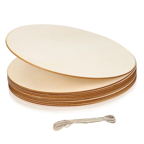 SEWACC 10 Stück Teiliges Runde Holzscheiben Ø Naturbelassene Holzkreise mit Schnüren DIY Bastelplatten für Malerei Dekoration Hochzeiten Wand und Partygestaltung SEWACC 10 Stück Teiliges Runde Holzscheiben Ø Naturbelassene Holzkreise mit Schnüren DIY Bastelplatten für Malerei Dekoration Hochzeiten Wand und Partygestaltung von SEWACC
