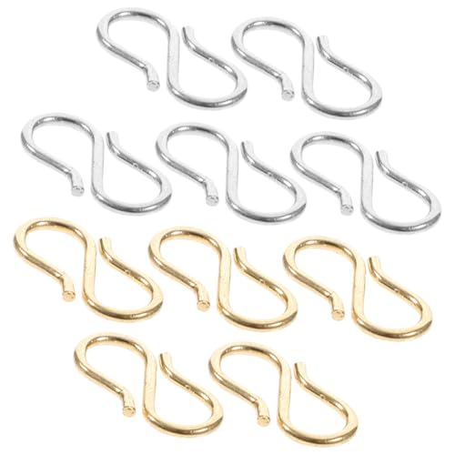 SEWACC 10 Stück Teiliges S haken Verschlüsse aus Metall Langlebig für DIY Schmuckherstellung Kettenverschluss und Armband Verbinder Leicht und Praktisch für Handarbeit von SEWACC