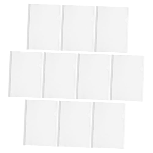 SEWACC 10 Stück Teiliges Slide Binder Transparent mit Weißem Zuggriff Starkes Klemmschienen Ordnersystem für Dokumentenorganisation Einfaches Einlegen und Herausnehmen Sicherer Halt für von SEWACC