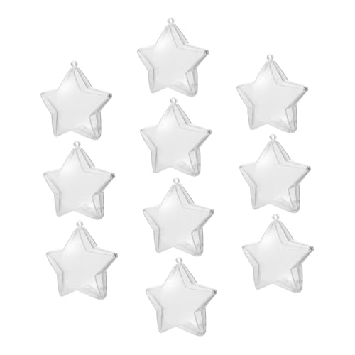 SEWACC 10 Stück Teiliges Transparente Befüllbare Stern Ornamente aus Kunststoff Große Kapazität für Süßigkeiten Vielseitig für Weihnachts Hochzeits und Partydekorationen Diy Bastel und SEWACC 10 Stück Teiliges Transparente Befüllbare Stern Ornamente aus Kunststoff Große Kapazität für Süßigkeiten Vielseitig für Weihnachts Hochzeits und Partydekorationen Diy Bastel und von SEWACC
