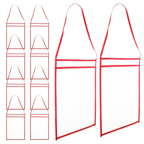 SEWACC 10 Stück Teiliges Transparente Wiederbeschreibbare Dokumententaschen mit Trageschlaufe Großer Kapazität und Platzsparendem Design Vielseitig als Aktenordner Organisationshilfe und von SEWACC