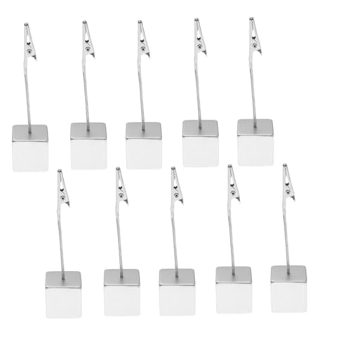 SEWACC 10 Stück Teiliges Transparenter Würfel Resin Memo Halter mit Krokodilklemme für Fotos Notizen und Tischdekoration für Hochzeiten Partys und von SEWACC