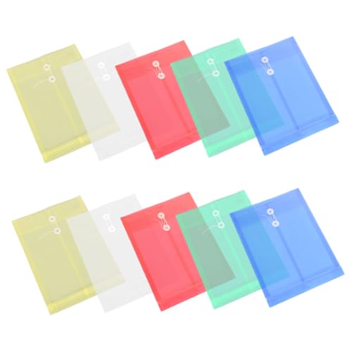 SEWACC 10 Stück Teiliges Transparentes Dokumentenfach aus Robustem PP Material Wasserdichtes Leichtes und Tragbares Dokumentenorganizer für Schule und Büro Vielseitige Ablage für von SEWACC
