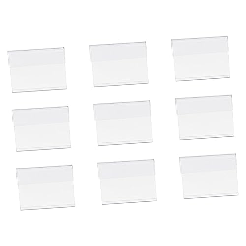 SEWACC 10 Stück Teiliges Transparentes Preisschildhalter aus Pet Praktische Regal preisschildaufsteller Einfach zu Montierende Preisschildhalter für Einzelhandel Supermarkt und SEWACC 10 Stück Teiliges Transparentes Preisschildhalter aus Pet Praktische Regal preisschildaufsteller Einfach zu Montierende Preisschildhalter für Einzelhandel Supermarkt und von SEWACC