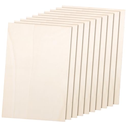 SEWACC 10 Stück Teiliges Unbearbeitete Holzplatten für DIY Basteln Malen und Gravieren Vielseitige Holztafeln für Kreative Projekte und Handwerkskunst von SEWACC