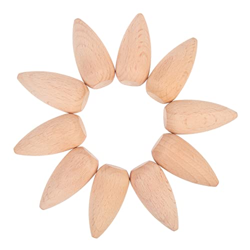 SEWACC 10 Stück Teiliges Unbemalter Holz Peg Dolls Natürliche Diy Holzfiguren zum Bemalen Kreative Bastelpuppen für Dekoration für Handarbeit Desktop und Weihnachtsdeko von SEWACC