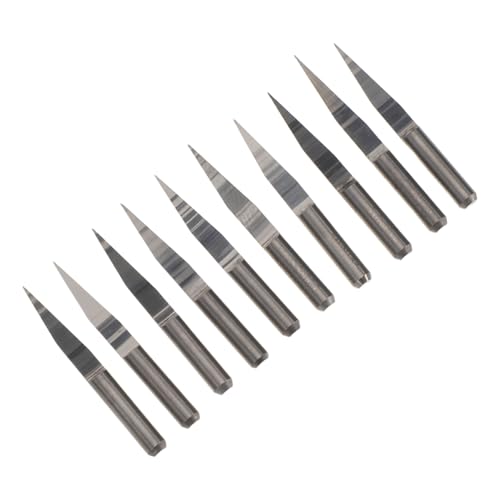 SEWACC 10 Stück Teiliges V-nut Cnc Router Bit Set Wolframstahl Schaftfräser Präzisions-fräswerkzeug für Acryl Gravur Schneiden Schnitzerei Modellbau SEWACC 10 Stück Teiliges V-nut Cnc Router Bit Set Wolframstahl Schaftfräser Präzisions-fräswerkzeug für Acryl Gravur Schneiden Schnitzerei Modellbau von SEWACC
