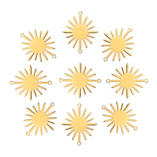 SEWACC 10 Stück Teiliges Vergoldete Doppelt Hängende Sonnenblumen Anhänger Einfache Schmuckverbinder Polierte Oberfläche Langlebig für DIY Armbänder Halsketten und Ohrringe SEWACC 10 Stück Teiliges Vergoldete Doppelt Hängende Sonnenblumen Anhänger Einfache Schmuckverbinder Polierte Oberfläche Langlebig für DIY Armbänder Halsketten und Ohrringe von SEWACC