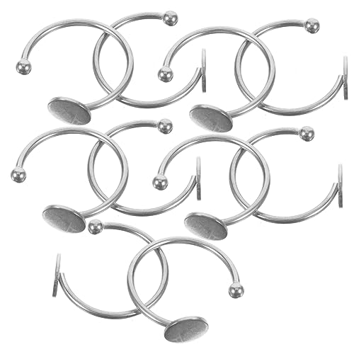 SEWACC 10 Stück Teiliges Verstellbares Ringrohlinge für Schmuckherstellung DIY Ringbasis Metallringe zum Basteln Glatte Oberfläche Geeignet für Personalisierte Fingerringe und Kreative SEWACC 10 Stück Teiliges Verstellbares Ringrohlinge für Schmuckherstellung DIY Ringbasis Metallringe zum Basteln Glatte Oberfläche Geeignet für Personalisierte Fingerringe und Kreative von SEWACC