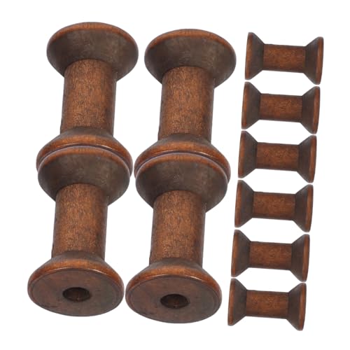 SEWACC 10 Stück Teiliges Vintage Holzspulen Naturholz Handgefertigte Garnspulen und Bänderwickelspulen für Diy Bastelprojekte Nähen Stickerei und Kreative Dekoration SEWACC 10 Stück Teiliges Vintage Holzspulen Naturholz Handgefertigte Garnspulen und Bänderwickelspulen für Diy Bastelprojekte Nähen Stickerei und Kreative Dekoration von SEWACC