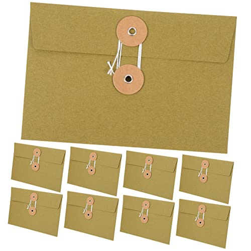 SEWACC 10 Stück Teiliges Vintage Umschläge aus Dickem Kraftpapier mit Robustem Schnurverschluss Kreative Postkarten Aufbewahrungstaschen Praktische Aktenhüllen für Sicheren SEWACC 10 Stück Teiliges Vintage Umschläge aus Dickem Kraftpapier mit Robustem Schnurverschluss Kreative Postkarten Aufbewahrungstaschen Praktische Aktenhüllen für Sicheren von SEWACC