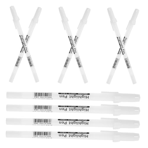 SEWACC 10 Stück Teiliges Weißer Highlight Liner Marker Handgemalt für Präzises Markieren und Zeichnen Dunklem Papier Glänzende Farbe Langlebig für Künstler Bastler und Zufällige Farbe SEWACC 10 Stück Teiliges Weißer Highlight Liner Marker Handgemalt für Präzises Markieren und Zeichnen Dunklem Papier Glänzende Farbe Langlebig für Künstler Bastler und Zufällige Farbe von SEWACC