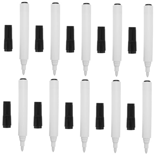 SEWACC 10 Stück Teiliges Whiteboard Marker Weiß mit Feiner Rundspitze Nachfüllbare Whiteboard Stifte für Schule und Lehrer Abwischbar mit Nachhaltigem Tintenersatz für Sauberes Schreiben SEWACC 10 Stück Teiliges Whiteboard Marker Weiß mit Feiner Rundspitze Nachfüllbare Whiteboard Stifte für Schule und Lehrer Abwischbar mit Nachhaltigem Tintenersatz für Sauberes Schreiben von SEWACC