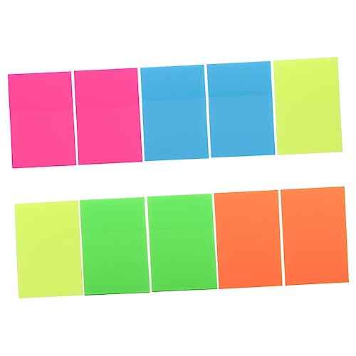 SEWACC 10 Stück Teiliges Wiederverwendbare Transparente Memo Pads Selbstklebende Notizzettel Beschreibbare Haftnotizen für Büro Schule und Zuhause Vielseitige Haftmarker für To Do Listen von SEWACC