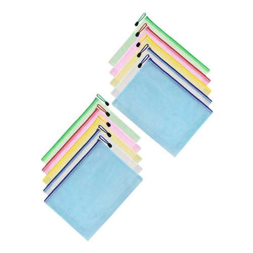 SEWACC 10 Stück Transparente Dokumententaschen mit Reißverschluss Wasserdichte Mesh Kunststoff Mappen für Büro Schule Reise Vielseitige Aufbewahrungstaschen für Unterlagen und Kleinteile SEWACC 10 Stück Transparente Dokumententaschen mit Reißverschluss Wasserdichte Mesh Kunststoff Mappen für Büro Schule Reise Vielseitige Aufbewahrungstaschen für Unterlagen und Kleinteile von SEWACC
