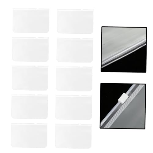 SEWACC 10 Stück Transparente Pvc zip dateitaschen mit Lochung Reißverschlussbeutel für Dokumentenaufbewahrung Abheftbar für Büro Schule Studium und Reisen von SEWACC