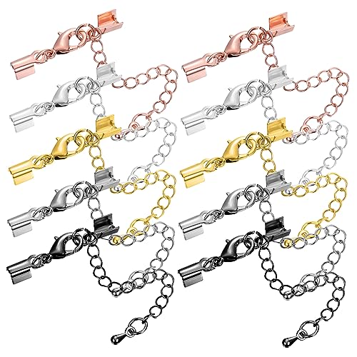 SEWACC 10 Stück Verlängerungsketten Ketten Zur Schmuckherstellung Kupferrot Lanyards Endkappen Für Schmuck von SEWACC