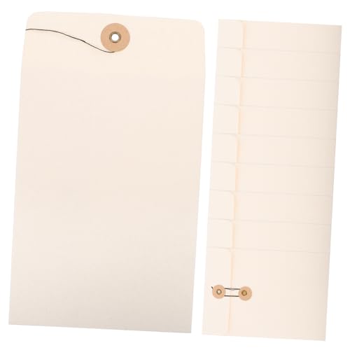 SEWACC 10 Stück Vintage Dokumentenaufbewahrungstaschen Aktenordner Praktische Datei Organizer mit Großer Kapazität für Rechnungen Schulbedarf und Büroanwendungen von SEWACC