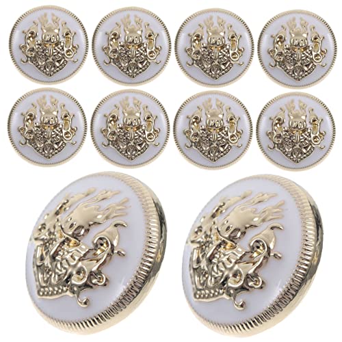 SEWACC 10 Stück Vintage Metall Nähknöpfe 15mm Antike Messing Knöpfe Für Kleidung Selbstgemacht Zubehör Dekorative Jeansknöpfe Ersatzzubehör Für Hosen Und Mäntel von SEWACC