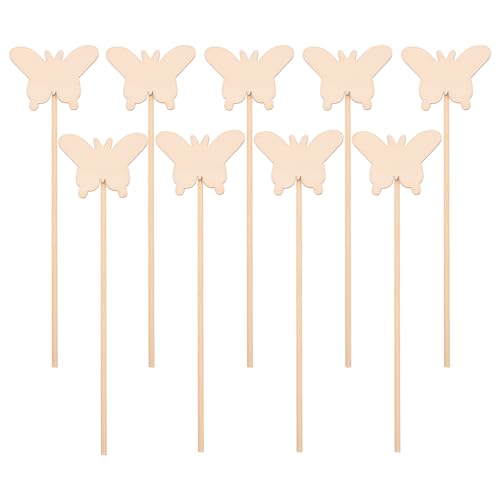 SEWACC 10 Stücke Fee Stäbe, Zauberstab Kinder Holz Bastelset DIY Fee Fee Stab Sticks Party Versorgung Holz Schmetterlinge Zauberstab SEWACC 10 Stücke Fee Stäbe, Zauberstab Kinder Holz Bastelset DIY Fee Fee Stab Sticks Party Versorgung Holz Schmetterlinge Zauberstab von SEWACC