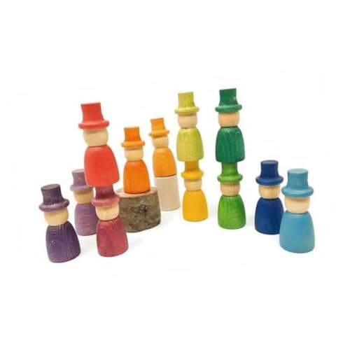 SEWACC 10 Teiliges Malset Aus Holz Puppenbausätze Steckpuppen Unvollendet Kunst Und Bastelset Für Steckpuppen Mit Hut Bastelset Für Vogelhäuschen Sets Für Kinderbasteln von SEWACC