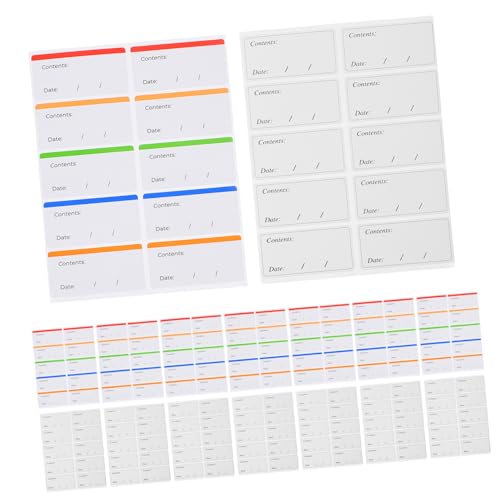 SEWACC 100 Blatt Gefrierfach-etiketten Ablösbar Wiederverwendbare Lebensmittel-datumsaufkleber Beschreibbare Aufbewahrungssticker für Gefrierbeutel Dosen Gläser und Behälter für SEWACC 100 Blatt Gefrierfach-etiketten Ablösbar Wiederverwendbare Lebensmittel-datumsaufkleber Beschreibbare Aufbewahrungssticker für Gefrierbeutel Dosen Gläser und Behälter für von SEWACC