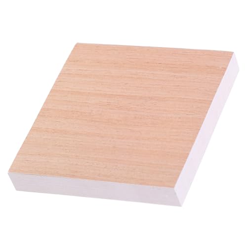 SEWACC 100 Blatt Holzstruktur Haftnotizen Selbstklebend Langlebig Verschleißfest Notizblock für Büro Schule Zuhause mit Natürlichem Holzmaserung Design ohne Rückstände von SEWACC