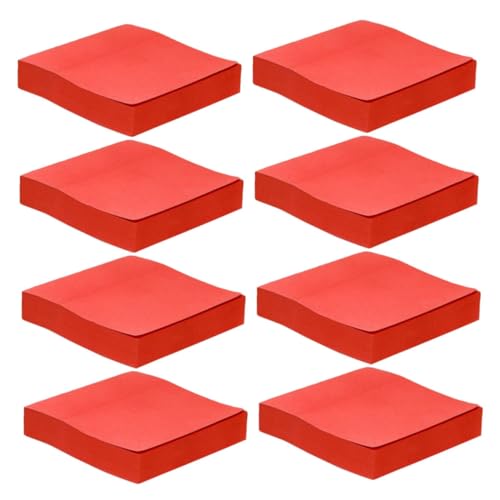 SEWACC 100 Blatt Quadratische Haftnotizen Leuchtendem Rot Pads Pad Selbstklebende Notizzettel für Büro Schule und Zuhause Organisieren von Aufgaben und Erinnerungen von SEWACC