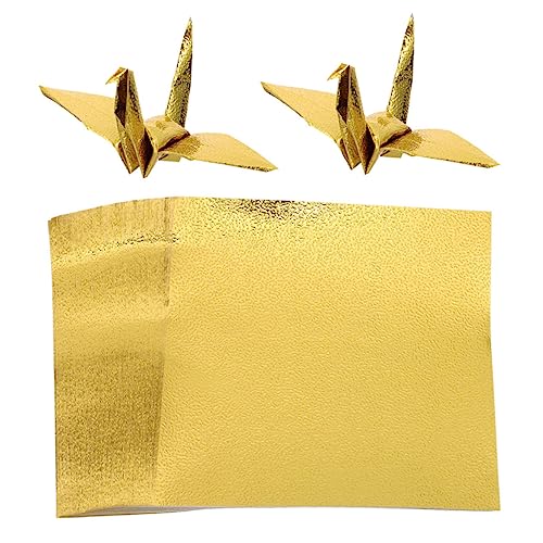 SEWACC 100 Blatt Quadratisches Glänzendes Origami Papier Gold Einseitig für DIY Bastelprojekte Faltkunst für Erwachsene SEWACC 100 Blatt Quadratisches Glänzendes Origami Papier Gold Einseitig für DIY Bastelprojekte Faltkunst für Erwachsene von SEWACC
