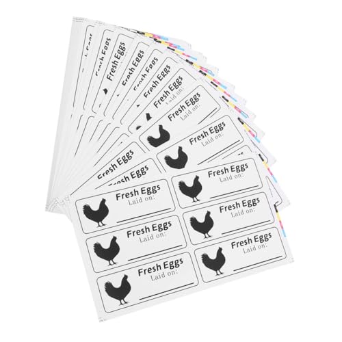 SEWACC 100 Blatt Schreibbare Eierkartonetiketten Selbstklebende Aufkleber für Frische Eier Praktische Beschriftung für Hühnerfarm Einfach Anzuwenden und Sicher Haftend SEWACC 100 Blatt Schreibbare Eierkartonetiketten Selbstklebende Aufkleber für Frische Eier Praktische Beschriftung für Hühnerfarm Einfach Anzuwenden und Sicher Haftend von SEWACC
