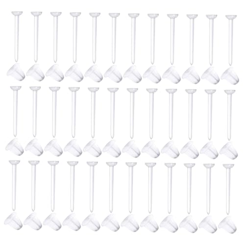 SEWACC 100 Paare Transparente Ohrstecker Verschlüsse aus Leichtem Kunststoff Flexible DIY Ohrstöpsel mit Sicherem Halt Hautfreundlich und Vielseitig für Damenohrringe und Bastelprojekte von SEWACC