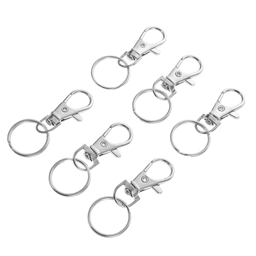 SEWACC 100 Sätze Alloy Hund Karabiner Schlüsselanhänger Clips mit Doppelringen Rostfrei Langlebig Vielseitig für Schlüssel Taschen DIY Bastelzubehör von SEWACC