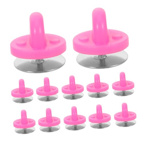 SEWACC 100 Satz Pinback Ersatz Kappen mit Gummihalterung Sichere Befestigung für Anstecknadeln und Abzeichen Vielseitig Einsetzbar für DIY Schmuck Rosa Passend von SEWACC