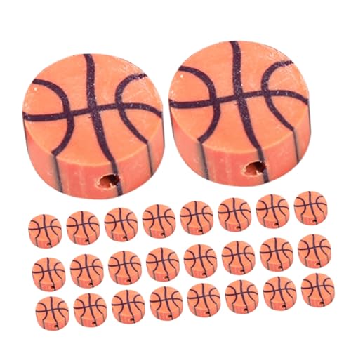 SEWACC 100 Stück Basketball Spacer Tonperlen für Schmuckherstellung Lose Weiche Tonperlen mit Glatter Oberfläche für DIY Armbänder Halsketten Ohrringe und Bastelprojekte SEWACC 100 Stück Basketball Spacer Tonperlen für Schmuckherstellung Lose Weiche Tonperlen mit Glatter Oberfläche für DIY Armbänder Halsketten Ohrringe und Bastelprojekte von SEWACC