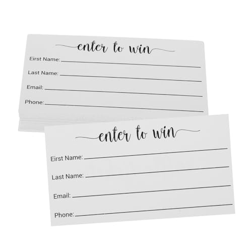 SEWACC 100 Stück Blanko Abstimmungskarten und Lose Karten Kleine Mehrzweck Eintragungsformulare für Partys Wettbewerbe und Verlosungen Beschriftbare Raffle Tickets von SEWACC