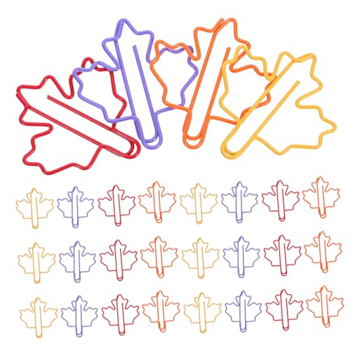 SEWACC 100 Stück Bunte Büroklammern Ahornblatt Form Kreative Lesezeichen für Schule Büro und Bastelprojekte Gelb Rot Orange Je SEWACC 100 Stück Bunte Büroklammern Ahornblatt Form Kreative Lesezeichen für Schule Büro und Bastelprojekte Gelb Rot Orange Je von SEWACC