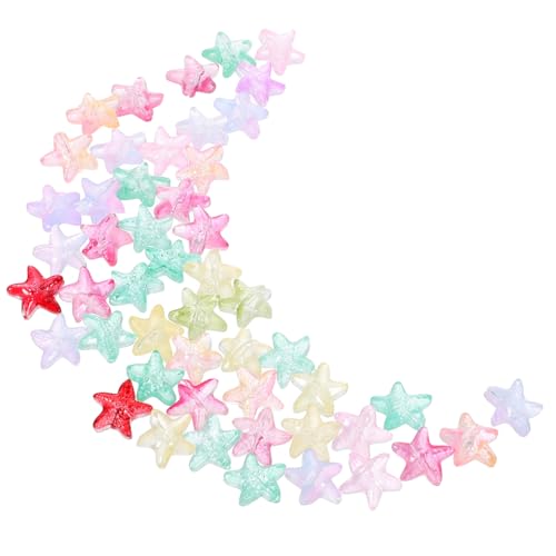 SEWACC 100 Stück Bunte Glasperlen Sternform für DIY Schmuckherstellung Lose Perlen für Armbänder Halsketten Anhänger Vielseitig zum Basteln von Halloween Schmuck und Accessoires SEWACC 100 Stück Bunte Glasperlen Sternform für DIY Schmuckherstellung Lose Perlen für Armbänder Halsketten Anhänger Vielseitig zum Basteln von Halloween Schmuck und Accessoires von SEWACC