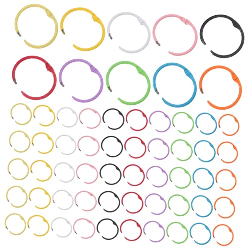 SEWACC 100 Stück Bunte Metall Binder Ringe Robuste Offene Buchbinderinge für Kalender Notizbücher Karteikarten Vielseitige Metallringe für Büro Schule und Zuhause SEWACC 100 Stück Bunte Metall Binder Ringe Robuste Offene Buchbinderinge für Kalender Notizbücher Karteikarten Vielseitige Metallringe für Büro Schule und Zuhause von SEWACC